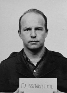 Defendant Emil Haussmann at the Einsatzgruppen Trial